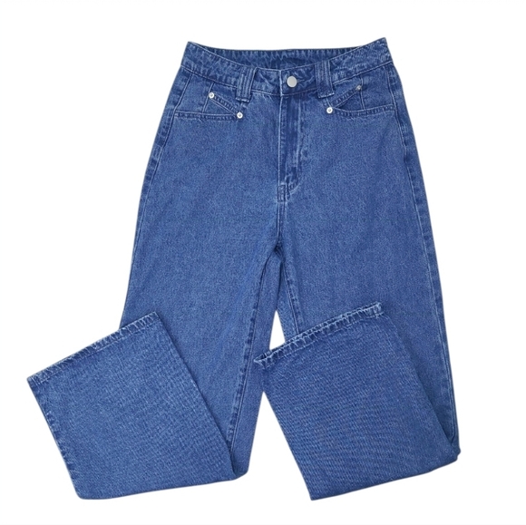 Cider Denim High Waist Wide Leg Jeans Size Small - Picture 7 of 16